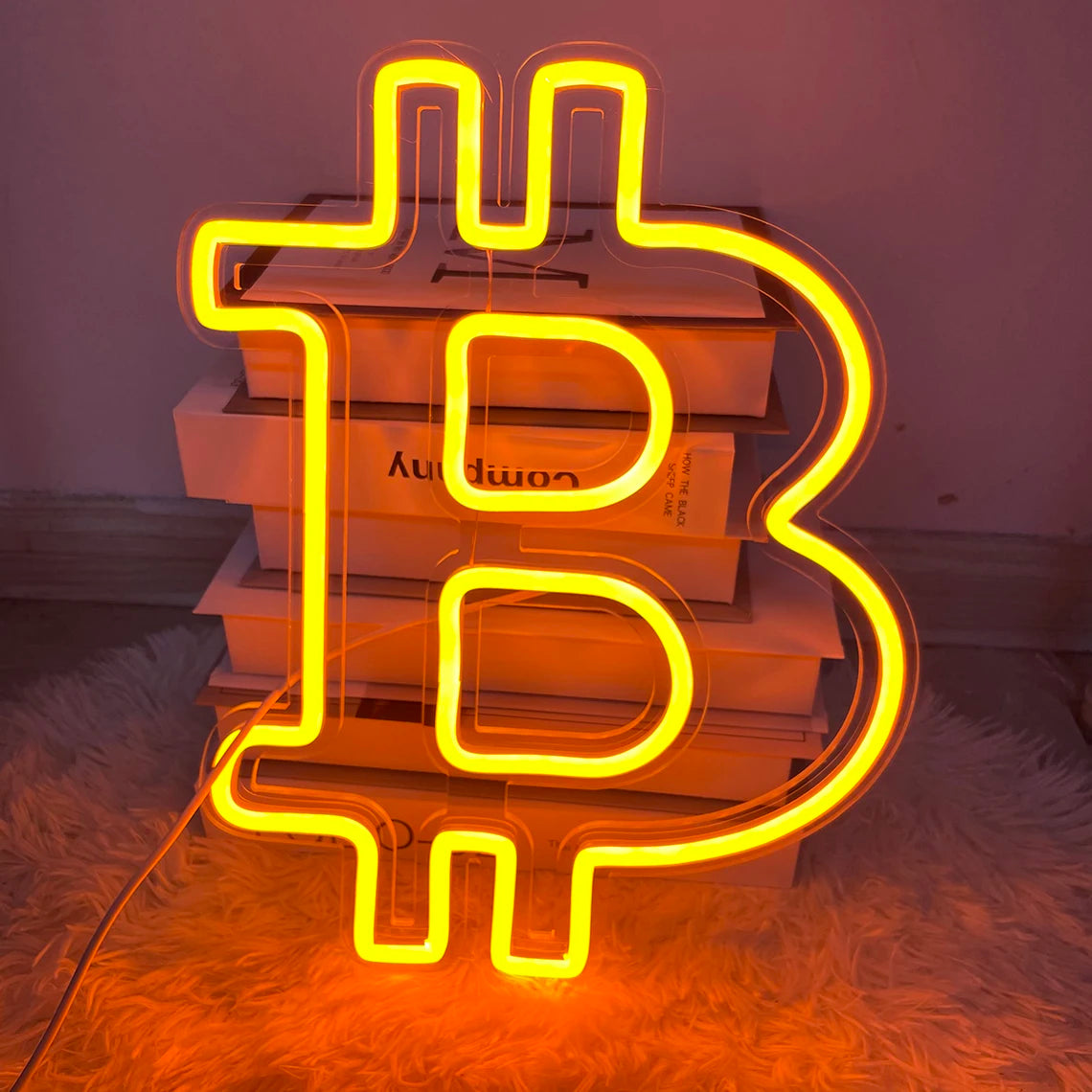 Bitcoin LED Wanddeko