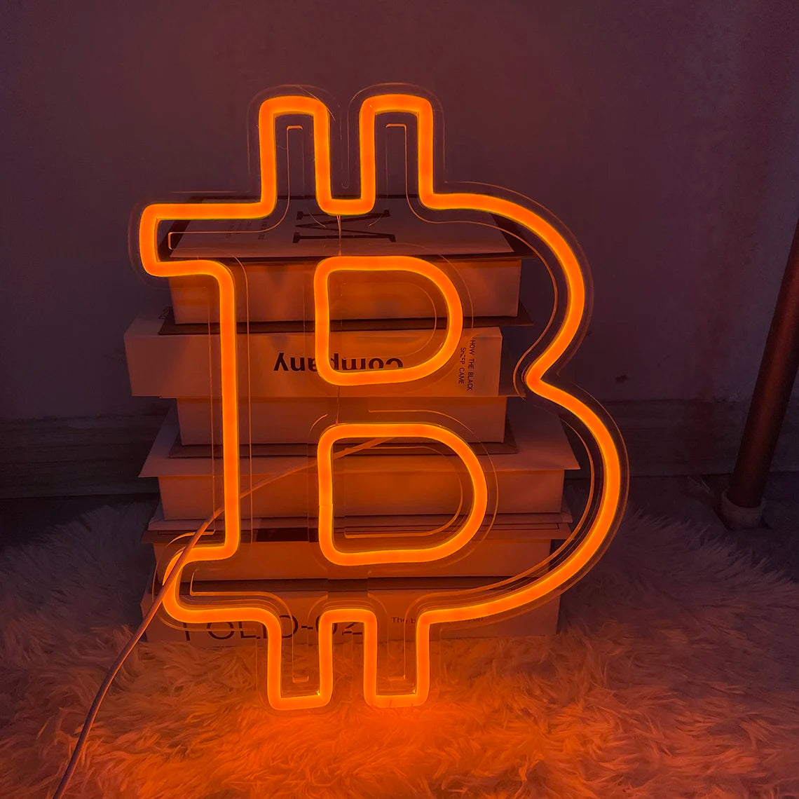 Bitcoin LED Wanddeko