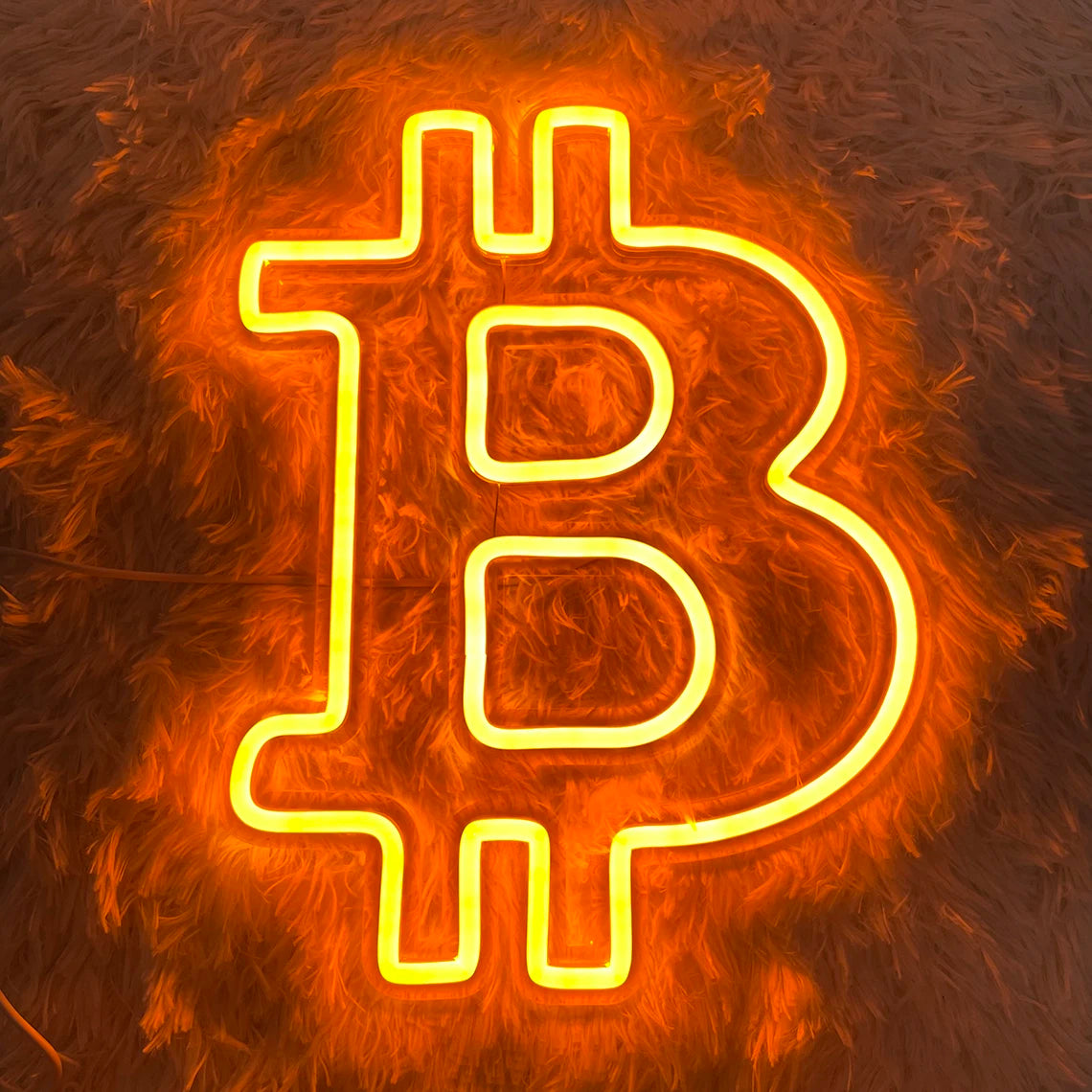 Bitcoin LED Wanddeko